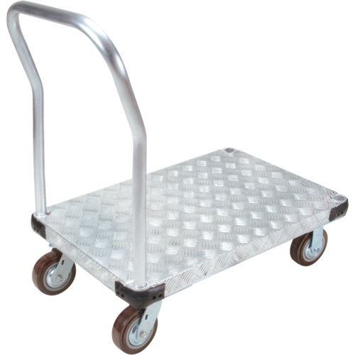 Aluminum Platform Truck, 30" W x 60" L, 3400 lbs. Cap., Polyurethane Wheels