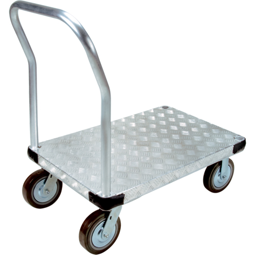 Aluminum Platform Truck, 30" W x 60" L, 4000 lbs. Cap., Polyurethane Wheels