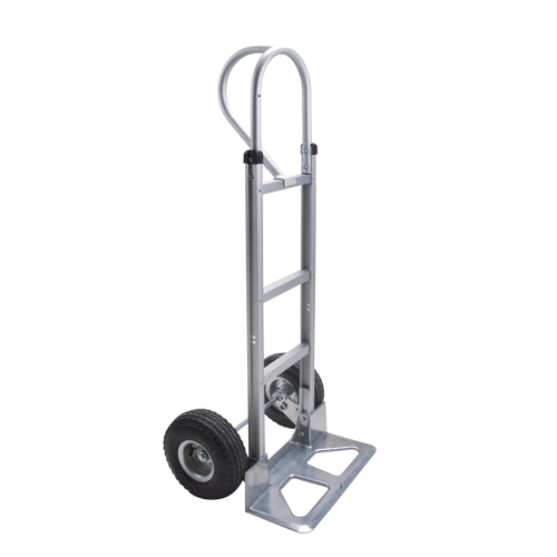 Knocked Down Hand Truck, P-Handle Handle, Aluminum, 52" Height, 500 lbs. Capacity
