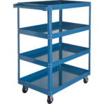 Shelf Carts , 4 Tiers, 24" W x 61" H x 48" D, 900 lbs. Capacity