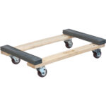 Rubber Ends Hardwood Dolly, Wood Frame, 18" W x 30" D x 7" H, 1400 lbs. Capacity