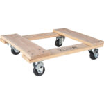 Hardwood Dolly, Polyolefin Wheels, 1000 lbs. Capacity, 18" W x 24" D x 7" H