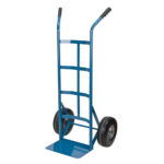 All-Welded Hand Truck, Dual Handle, Steel, 46" Height, 600 lbs. Capacity