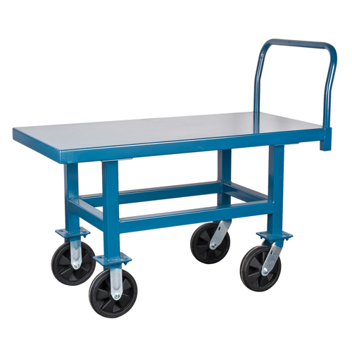 Elevated Platform Trucks, 60" L x 30" W, 1000 lbs. Capacity, Pneumatic Casters