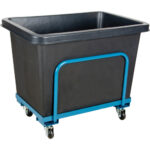 Tapered Wall Box Truck, Polyethylene, 39" L x 27" W x 30" H, 12 cu. ft. Volume, 800 lbs. Capacity