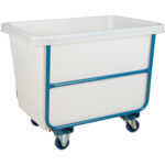 Tapered Wall Box Truck, White Polyethylene, 43" L x 30" W x 34" H, 16 cu. ft. Volume, 1000 lbs. Capacity