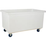 Straight Wall Box Truck, White Polyethylene, 51" L x 33" W x 39" H, 25 cu. Ft. Volume, 600 lbs. Capacity
