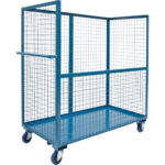 Wire Mesh Stock Truck, Steel, 30" x 55" x 72", 1200 lbs. Capacity