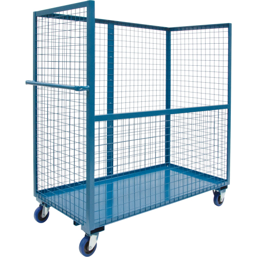 Wire Mesh Stock Truck, Steel, 24" x 55" x 48", 2400 lbs. Capacity