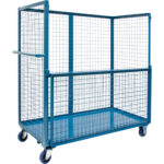 Wire Mesh Stock Truck, Steel, 30" x 55" x 60", 2400 lbs. Capacity