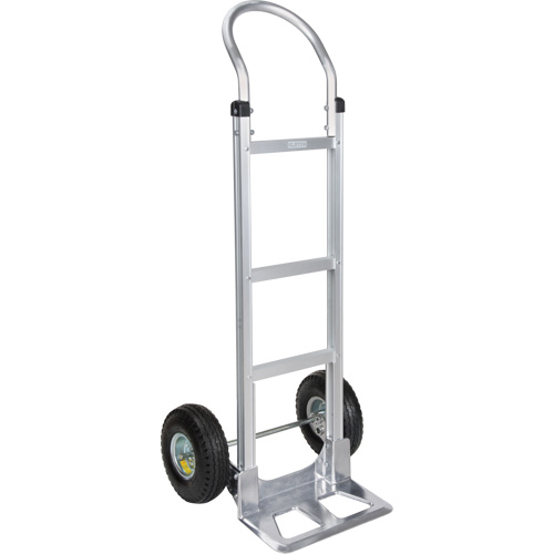 Knocked Down Hand Truck, Continuous Handle, Aluminum, 48" Height, 500 lbs. Capacity