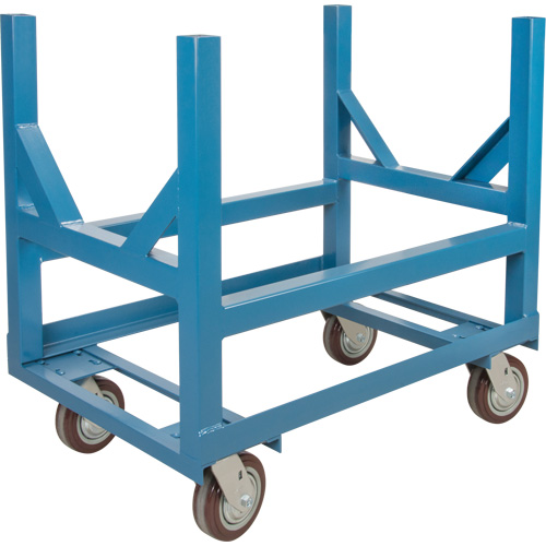 Pipe & Bar Cradle Truck, 48" L x 24" W x 34" H, 2500 lbs. Capacity, Polyurethane Wheels