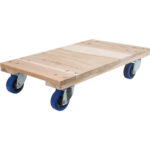 Heavy-Duty Solid Wood Dollies, Rubber Wheels, 1400 lbs. Capacity, 18" W x 30" D x 7" H