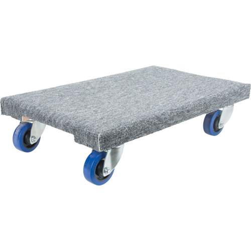 Heavy-Duty Solid Wood Dollies, Rubber Wheels, 1400 lbs. Capacity, 18" W x 30" D x 7" H