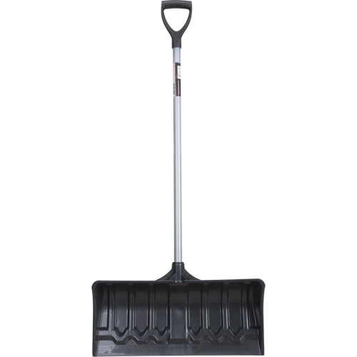 Snow Pusher Shovel, Polypropylene Blade, D-Grip Handle, 24-1/2" W