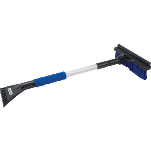 Snow Brush & Scraper, Telescopic, Polypropylene Blade, 32-1/2" Long, Blue