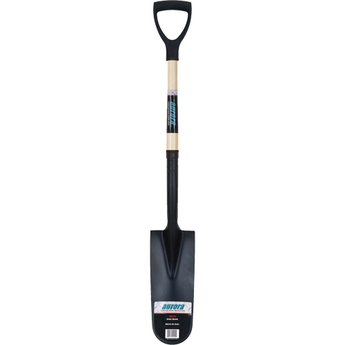 Heavy-Duty Drain Spade, Carbon Steel, 16" x 6" Blade, 29" L, D-Grip Handle