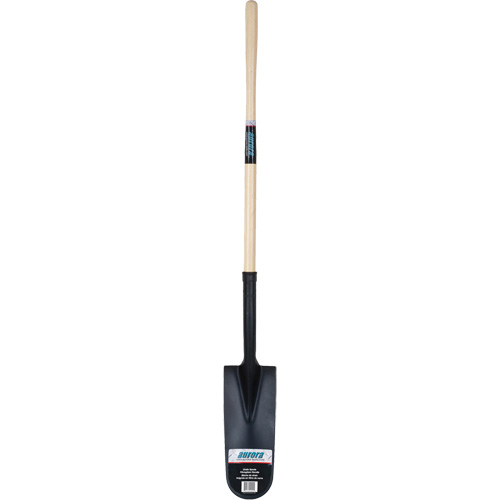 Drain Spade Shovel, Tempered Steel, 14" x 6" Blade, 46" L, Straight Handle