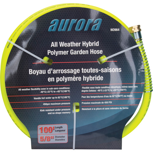 Hybrid Garden Hose, Copolymer, 5/8" dia. x 100'