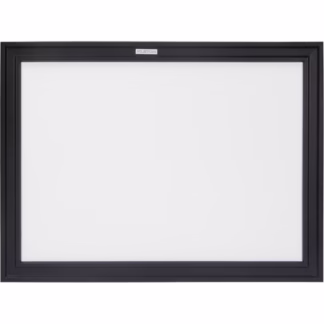 Black MDF Frame Whiteboard, Dry-Erase/Magnetic, 24" W x 18" H