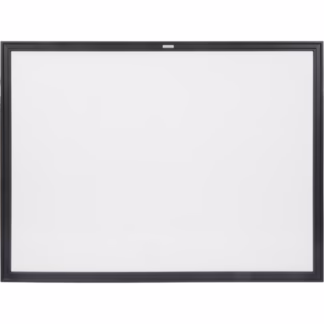 Black MDF Frame Whiteboard, Dry-Erase/Magnetic, 48" W x 36" H