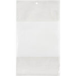 White Block Poly Bags, Reclosable, 9" x 6", 2 mils