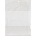 White Block Poly Bags, Reclosable, 10" x 8", 2 mils