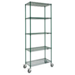 Wire Shelf Cart, Epoxy Finish, 60" x 92" x 18", 800 lbs. Capacity