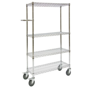 Push Cart, Chrome Plated, 48" x 60" x 14", 800 lbs. Capacity