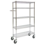 Push Cart, Chrome Plated, 48" x 60" x 14", 800 lbs. Capacity