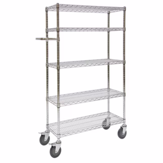 Push Cart, Chrome Plated, 60" x 60" x 14", 800 lbs. Capacity