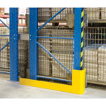 Racking Aisle Protectors, 3" W x 56" L x 16" H, Safety Yellow