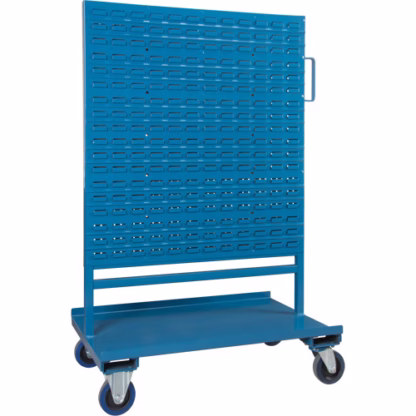 Bin/Pegboard Combo Rack, Double-sided, 38" W x 24-1/2" D x 55" H