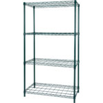 Dry Rack Shelving, 4 Tiers, 72" W x 63" H x 24" D