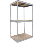 Heavy-Duty Shelving, Steel, Boltless, 600 lbs. Capacity, 96" W x 84" H x 24" D