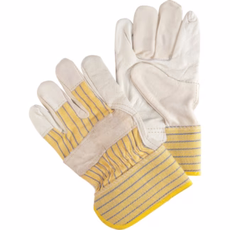 Abrasion-Resistant Fitter's Gloves, Large, Grain Cowhide Palm