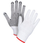 Dotted String Knit Gloves, Poly/Cotton, Single Sided, 7 Gauge, Small