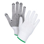 Dotted String Knit Gloves, Poly/Cotton, Single Sided, 7 Gauge, Medium