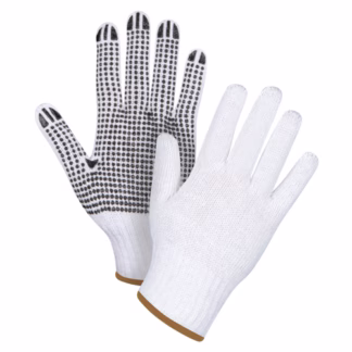 Dotted String Knit Gloves, Poly/Cotton, Single Sided, 7 Gauge, Large