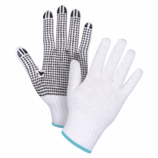 Dotted String Knit Gloves, Poly/Cotton, Single Sided, 7 Gauge, X-Large