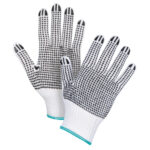 Double-Sided Dotted String Knit Gloves, Poly/Cotton, Double Sided, 7 Gauge, X-Large