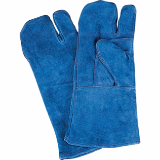 Double Palm & Thumb Welding Gloves, Split Cowhide, Size Large