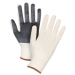 Palm-Coated String Knit Gloves, Poly/Cotton, Single Sided, 7 Gauge, Large