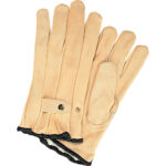 Winter-Lined Ropers Gloves, Grain Cowhide Palm, Fleece Inner Lining