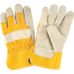 Premium Quality Fitters Gloves, Large, Grain Cowhide Palm, Cotton Inner Lining
