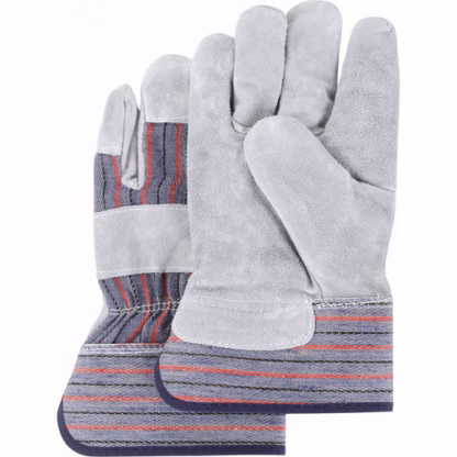 Split Back Premium Quality Fitters Gloves, Medium, Split Cowhide Palm, Cotton Inner Lining