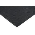 Fine Ribbed Matting, Runner, 4' x lin.ft x 1/8", Black