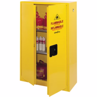 Flammable Storage Cabinet, 45 gal., 2 Door, 43" W x 65" H x 18" D