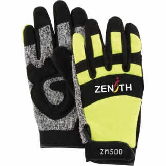ZM500 High-Visibility Cut-Resistant Mechanic's Gloves, HPPE Palm, Size 2X-Large