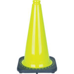 Premium Traffic Cone, 18", Lime Green